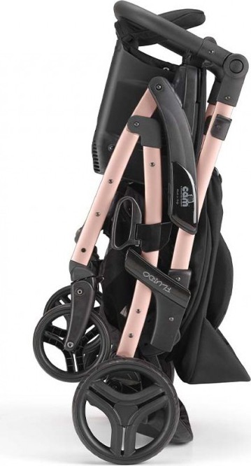 Cam Fluido Easy Passeggino Duo Leggero 0-22Kg Carrozzina Borsa Nero Tel Oro Rosa foto 5