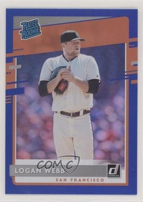 2020 Panini Donruss Rated Rookie Holo Blue Logan Webb #50 Rookie RC 0t2