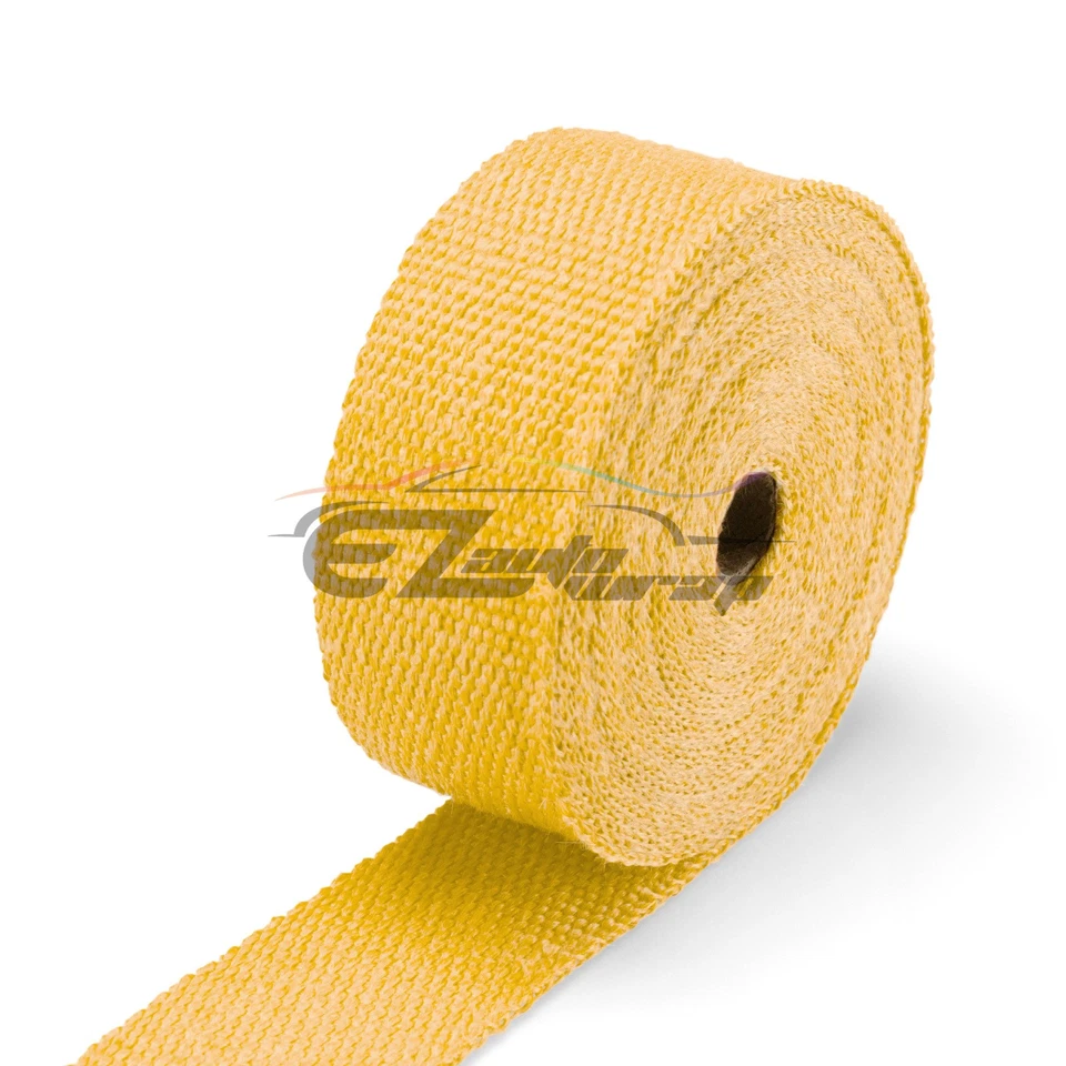 Cinta térmica de aislamiento de cabezal colector envolvente térmica de escape amarillo de 2 rollos x 2" 50 pies Foto 3 de 4