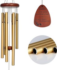 Sympathy Wind Chimes Memorial Wind Chimes Loss of Loved One Gold Memorial Gift
