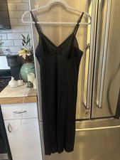 Vintage Vanity Fair 34TT Black Lace Trim Slip Dress Adj Strap Mini Fairycore