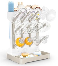 Baby Bottle Drying Rack: Space Saving Vertical Bottle Dryer Holder - Baby Acc...