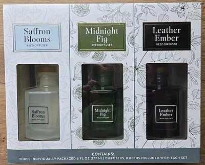  NEW  Bellevue Reed Diffuser 6 Oz, Set of 3 (8 Reeds Each).  Variety Scents