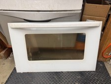 W10196876 WPW101968760 Whirlpool Range Oven Outer Door Glass Only White Used