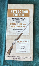 U62 - Vintage Remington 11-48 Sportsman 48 Original Factory Instruction Folder