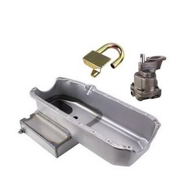 Hi-Volume Claimer Oil Pan Combo, LH Side Dipstick, Fits Chevy Small Block