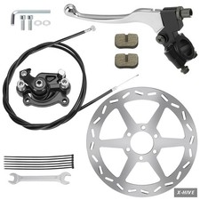 Mini Bike Brake Kit Disc Rotor Caliper Lever for Powersports 180mm 7/8"