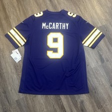 Minnesota Vikings Jersey Large JJ McCarthy Men’s Purple Nike NWT