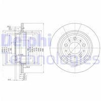 2X Delphi Bremsscheiben Hinten 288Mm Voll Passend FÜR Volvo S60 S70 S80 V70