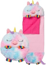 Happy Nappers Kids Sleeping Bag - Plush Toy, Comfy Sleeping Bag & Fluffy Pillow