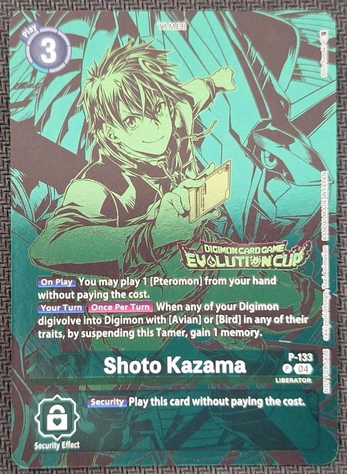 Digimon Card Game - Shoto Kazama P-133 ENG Evolution Cup Promo ...