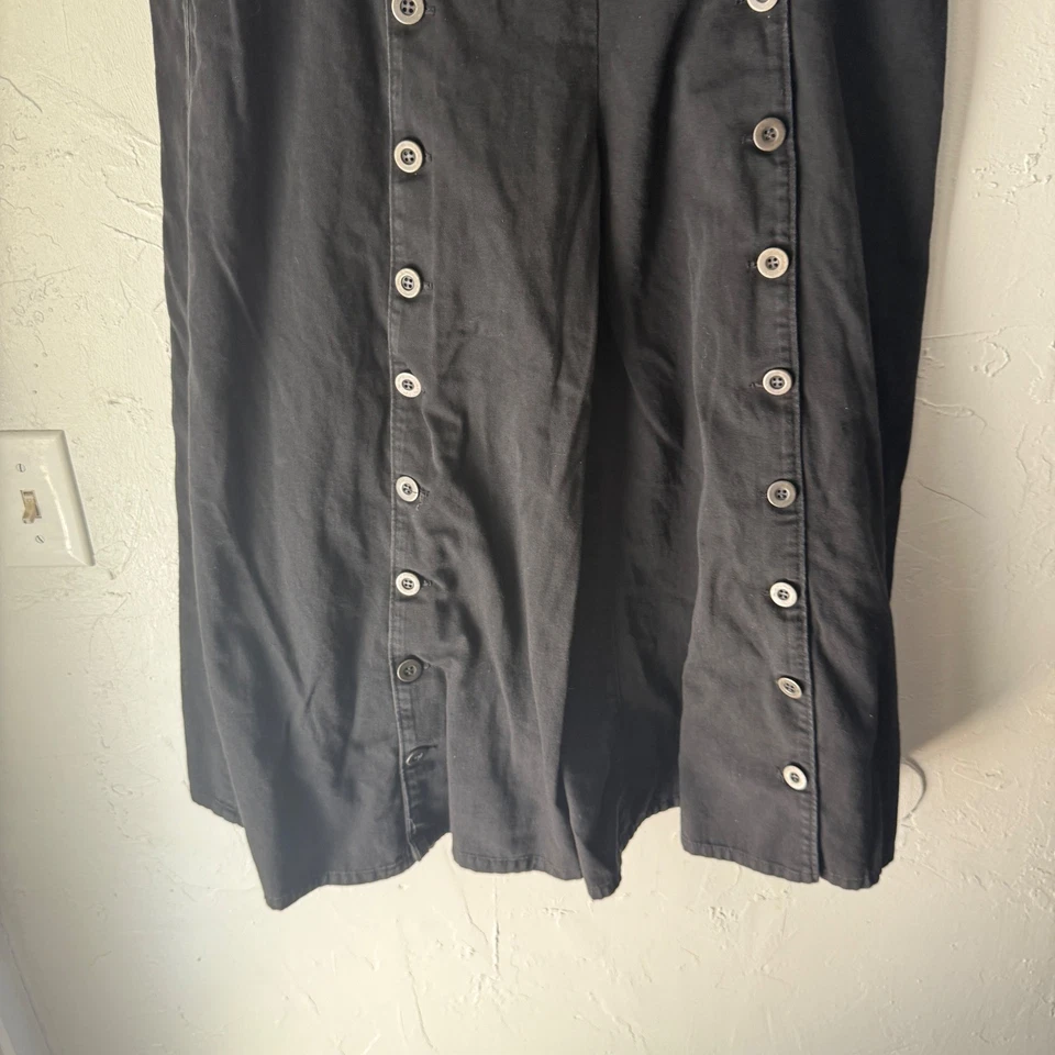 Wah Maker Women's Size 14 Black Wide Leg USA Gaucho Button Up Western Pants 14 - Image 3 of 4