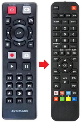 Fernbedienung geeignet für AVERMEDIA C281 | C281-PVR | C281PVR