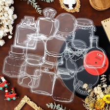 Hot Sale Transparent PET sticker pack DIY crafts bottle dried flowers bookmarks