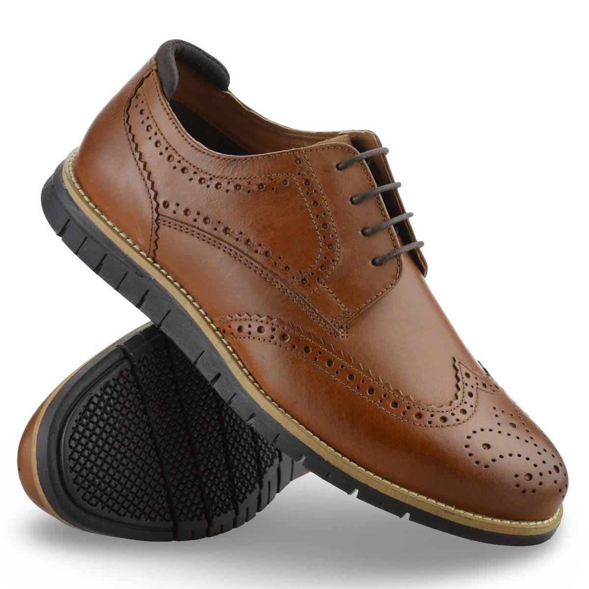 Base London Brogue Shoes Casual Kenneth Cole Men Brown Textured