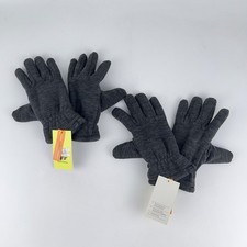 Pair of 2 All in Motion Winter Gloves Kids Size 4-7 Gray Blue Fleece Lined