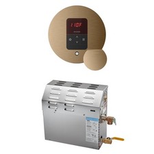 MS 6 kW 6000 W Steam Generator Pkg w/round iTempo Control in Brushed Bronze