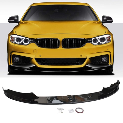 Gloss Black For 14-20 BMW F32 F33 F36 M Sport Performance Front Lip Splitter Kit