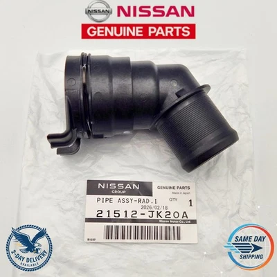 New Genuine Nissan Infiniti Upper Radiator Hose Inlet Connector 21512-JK20A - Image 1 of 4