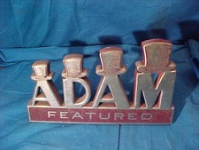 Vintage ADAM HATS Store COUNTER DISPLAY SIGN