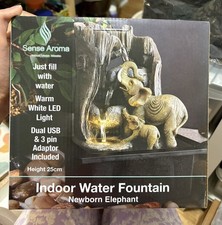 Sense Aroma Elephant Light-Up Indoor Water Fountain