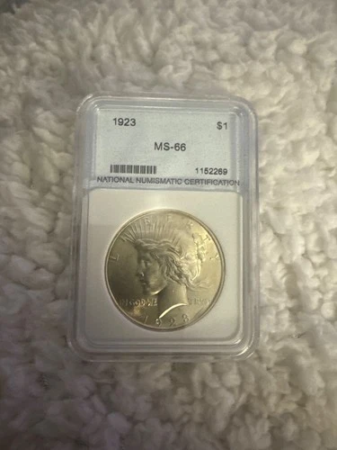 1923 $1 Silver Peace Dollar - NGC MS 66