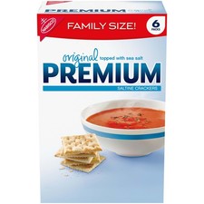 Premium Original Saltine Crackers, Lunch Snacks, Family 24 Ounce (Pack of 1) 