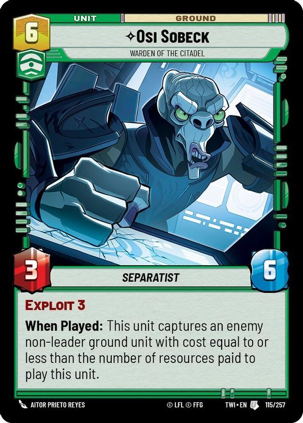 Star Wars Unlimited Osi Sobeck (115/596) Twilight of the Republic LP