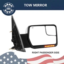 Right Passenger Side Power Heated Mirror for 04-14 Ford F150 Turn Signal Chrome