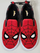 New Spider-Man Slip-on Sneakers Youth Boy Shoes Marvel Size 4