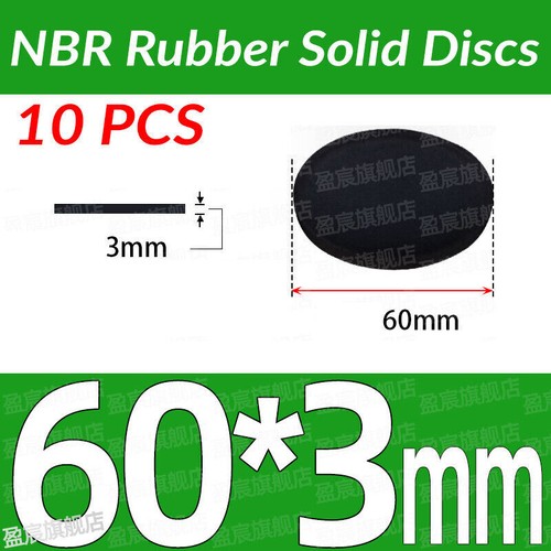 1mm-10mm thick NBR Rubber Solid Discs Flat Round Pad Sealing Non-Slip Cushioning - 第 104/251 張圖片