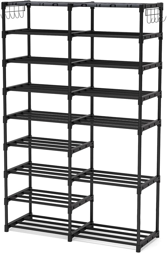 9-Tier Shoe Rack Organizer Holds 32-40 Pairs, Space-Saving Storage Shelf-image