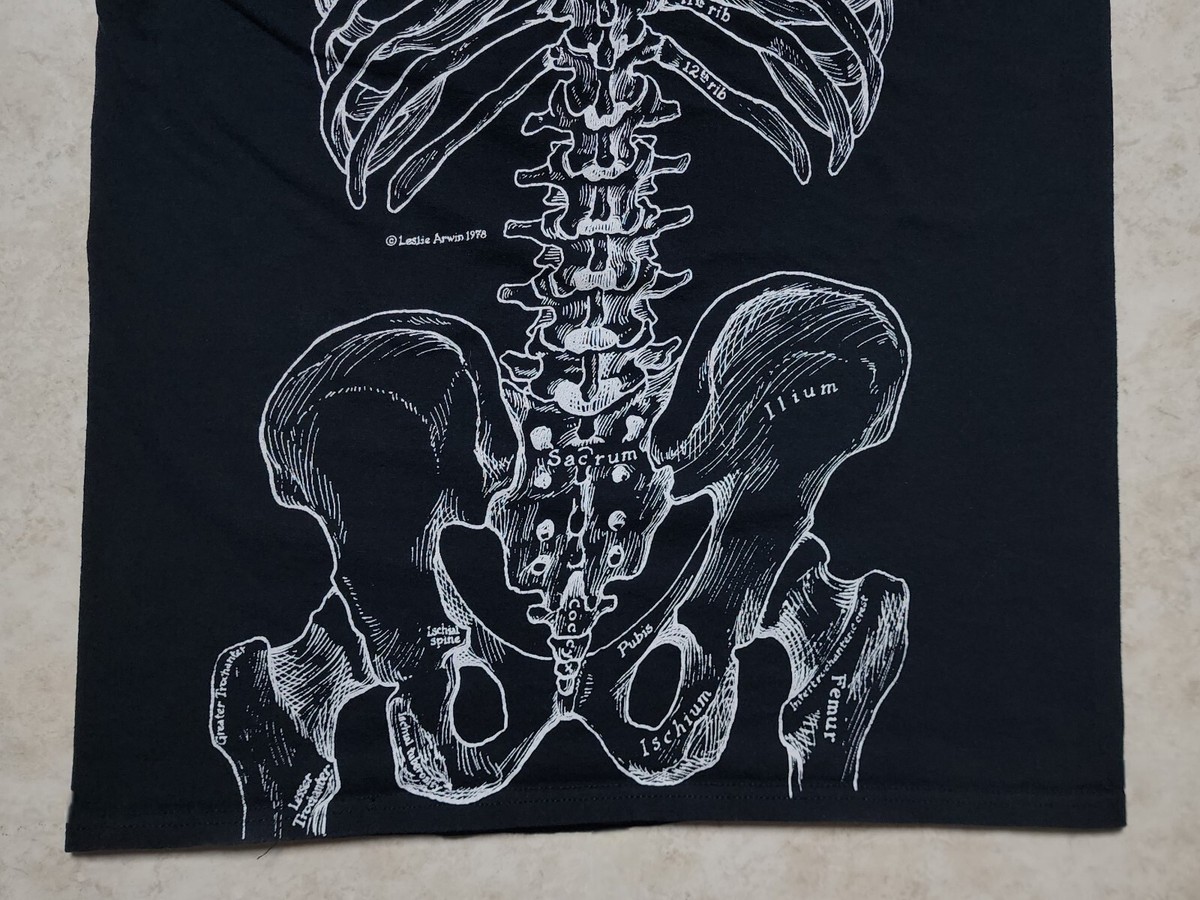 Vintage Leslie Arwin 1978 Anatomy Skeleton Shirt Men's Vintage Leslie Arwin 1978 Anatomy Skeleton Shirt Men's
