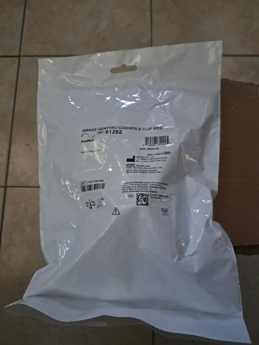 ResMed Mirage Quattro Cushion & Clip Mediium 61292 eBay