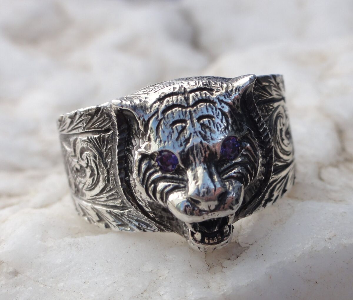 GUCCI Garden Sterling Silver Feline Gatto RING NEW | eBay GUCCI Garden Sterling Silver Feline Gatto RING NEW | eBay