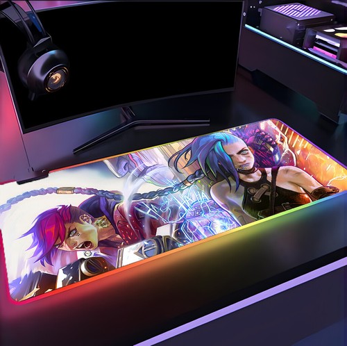 RGB Jinx Arcane Mouse Pad, XXL Gaming Mat, league of legends, Arcane - Afbeelding 9 van 20