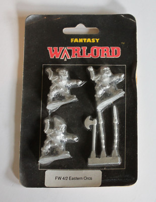 Warlord Eastern Orcs Fantasy Sealed in Package FW 4/2  Lead 1991 England Vtg 