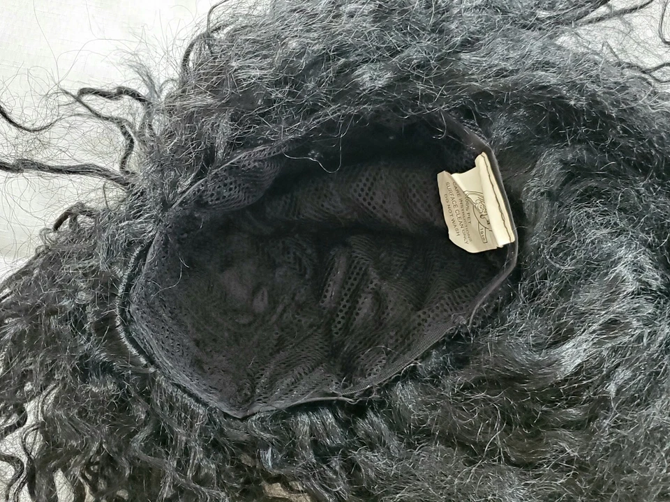 80's Unisex Headbanger Wig Costume Culture Halloween Cosplay Black - Image 4 of 4