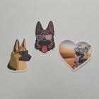 German shepherd vinyl sticker set of 3 sunset summer time dog pup heart love sun