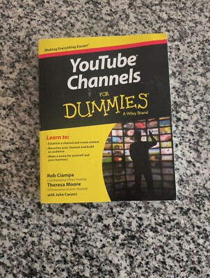 YouTube Channels for Dummies By Rob Ciampa And Theresa Moore(Like New)
