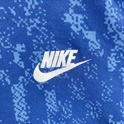 The Nike Tee Shirt Boys Large Blue Short Sleeve T Shirt All Over Print Retro - Picture 2 of 7