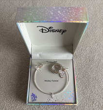 Disney LArocks Stainless Steel Bracelet Mickey Mouse "Mickey Forever" - New