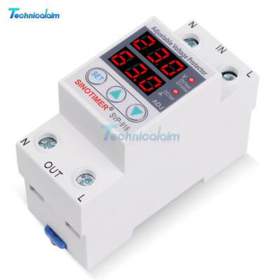 40/63/80A 230V Din Rail Adjustable Auto Over/Under Voltage Protection Device