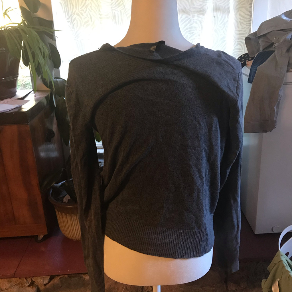 ANTHRO lapis basic gray cardigan button up - image 5