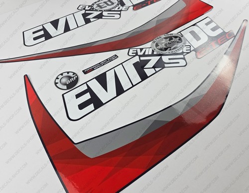 Evinrude 75 hp ETEC 2014-2015 Blue Cowl outboard engine decals sticker set - Picture 3 of 7