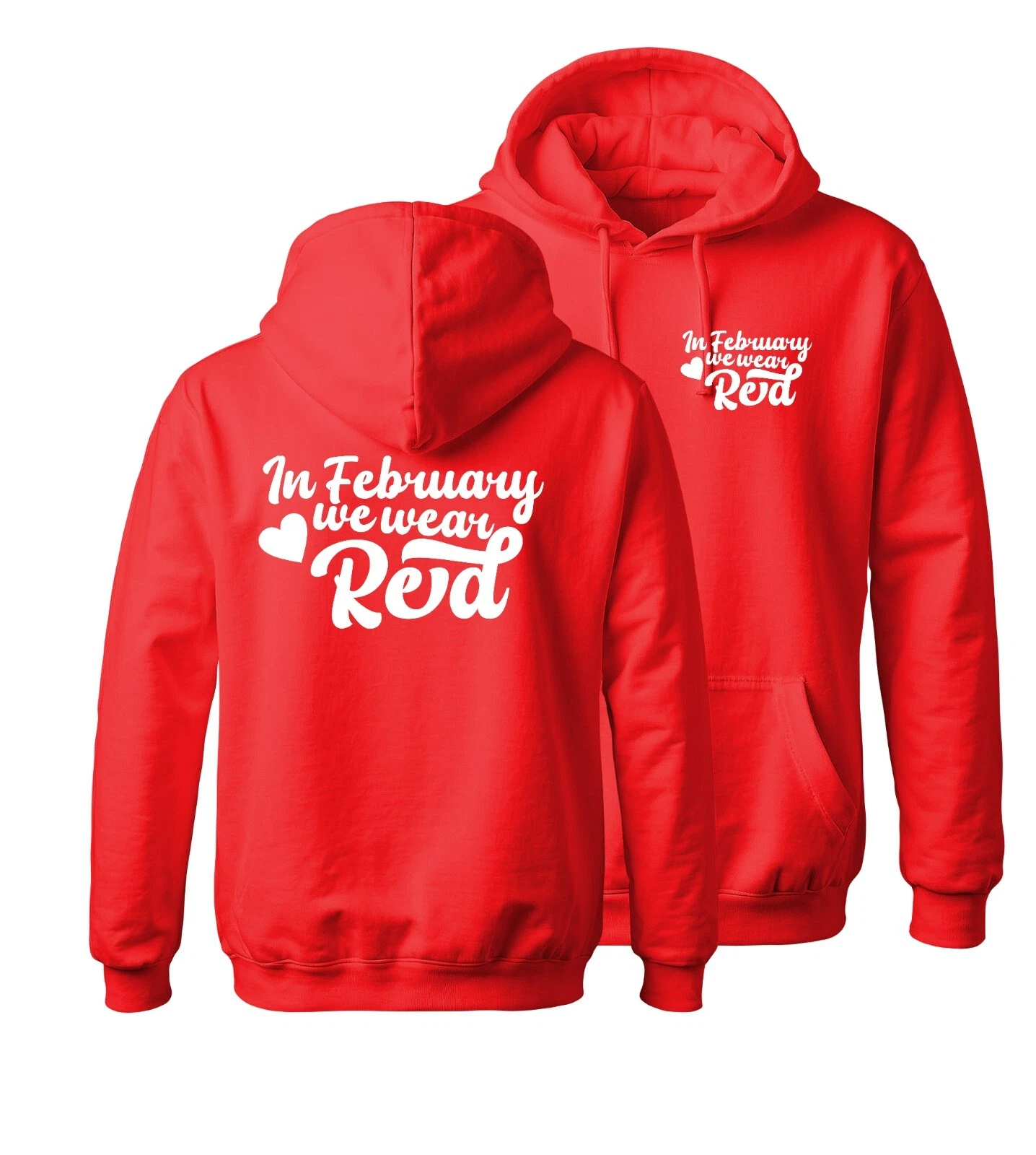 A febbraio indossiamo felpa rossa San Valentino regalo San Valentino cappuccio coppia
