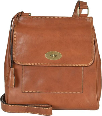 Gianni Conti Medium hellbraune italienische Leder Umhängetasche 914064