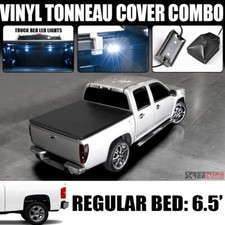 For 07-14 Gmc Sierra Denali 6.5 Truck Bed Hidden Snap Tonneau Coverled Lights For 07-14 Gmc Sierra Denali 6.5 Truck Bed Hidden Snap Tonneau Coverled Lights