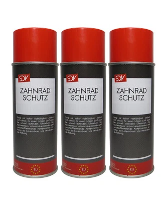 SDV CHEMIE ZAHNRADSCHUTZ Spray Dose 3x 400ml Zahnradspray Zahnradschmierstoff Kettenspray