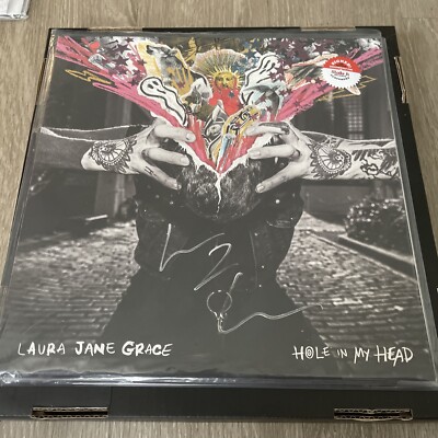 Laura Jane Grace - Hole In My Head LP Hot Pink Vinyl Shake it Signed In Silver